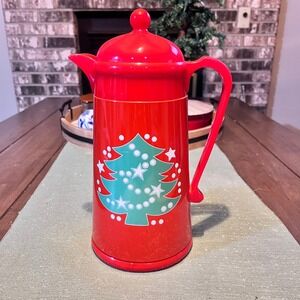 Waechtersbach Christmas Tree Plastic Thermos Beverage Carafe Kamenstein Vintage